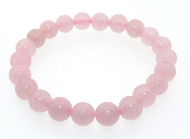 8mm Rose Quartz Gemstone Power Bracelet