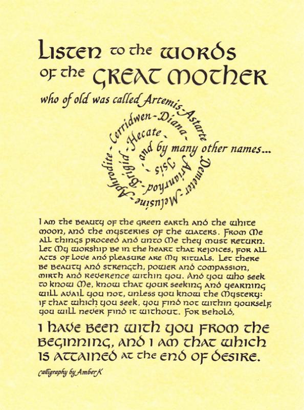 Listen To The Words Pagan Poster