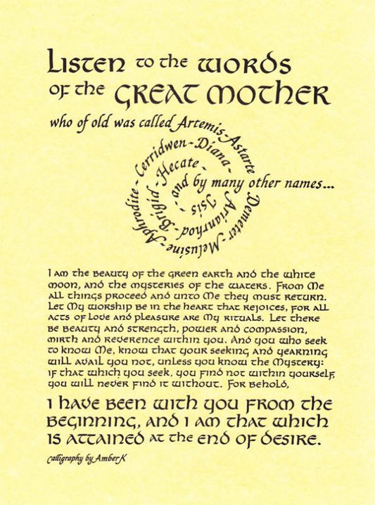 Listen To The Words Pagan Poster