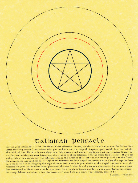 Talisman Pentacle Pagan Poster