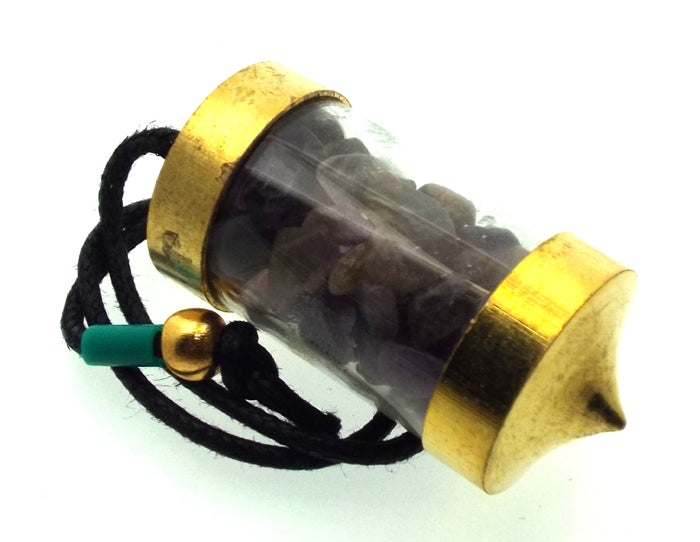 Amethyst Gemstone Capsule Pendulum