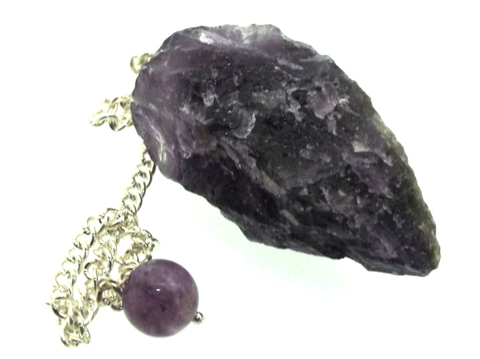 Amethyst Hand Knapped Gemstone Pendulum