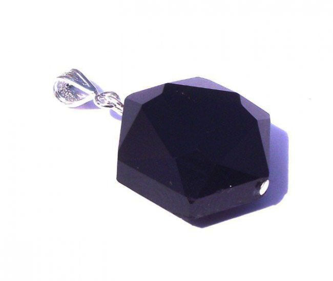 Hexagon Sacred Black Andara Crystal Pendant