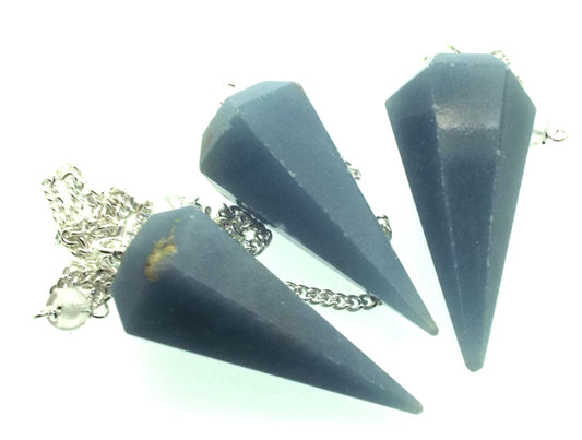 Peruvian Angelite Gemstone Terminated Pendulum