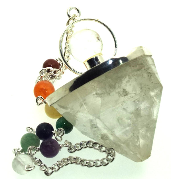 Apophyllite Gemstone Crystal Chakra Pendulum