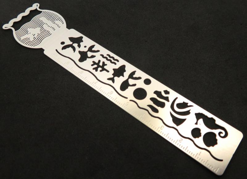 Stainless Steel Fish Bowl Stencil Ruler