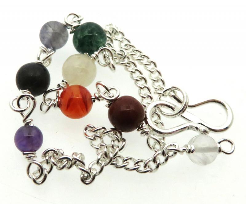 Chakra Gemstone Chain for Pendulums or Jewellery