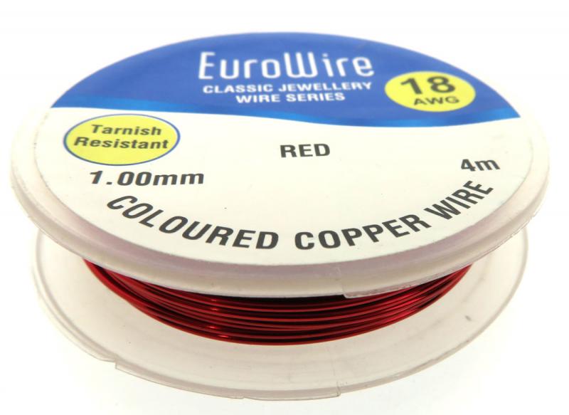 1mm Red Coloured Copper Wire