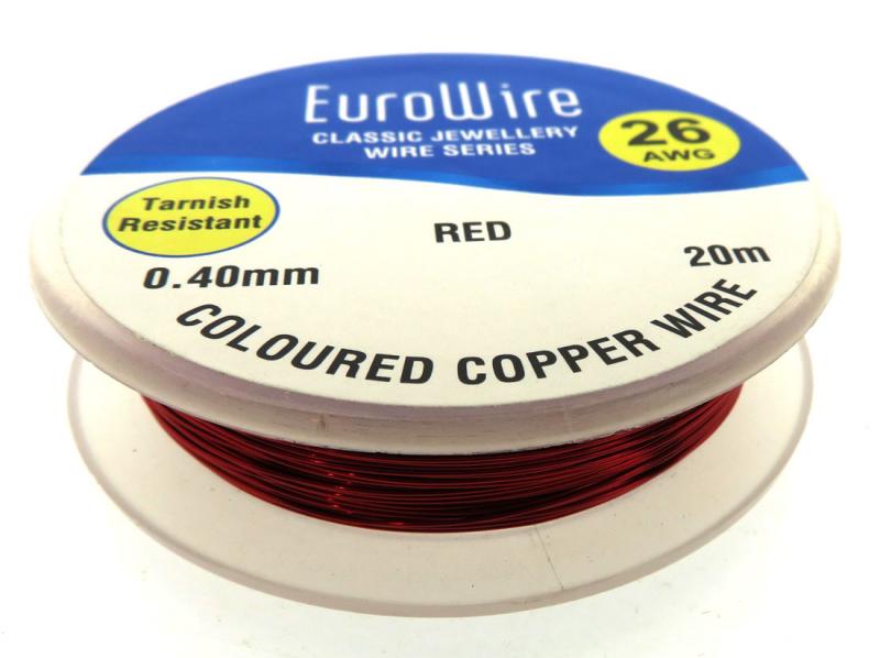 04mm Red Coloured Copper Wire