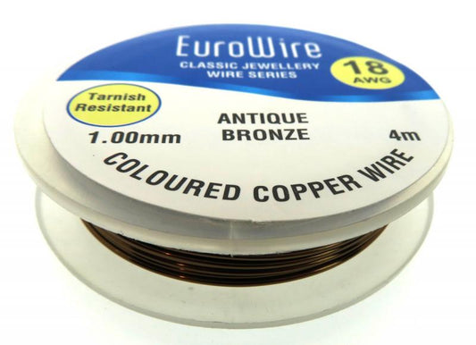 1mm Antique Bronze Coloured Copper Wire