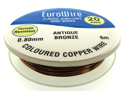 08mm Antique Bronze Coloured Copper Wire