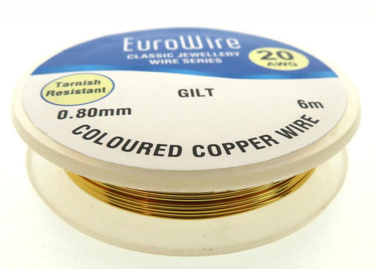 08mm Gilt Coloured Copper Wire