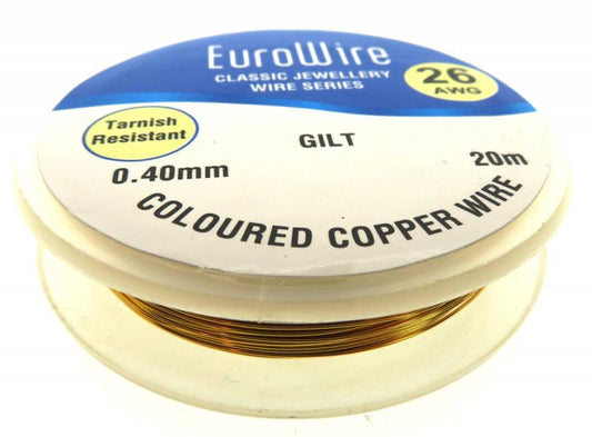 04mm Gilt Coloured Copper Wire