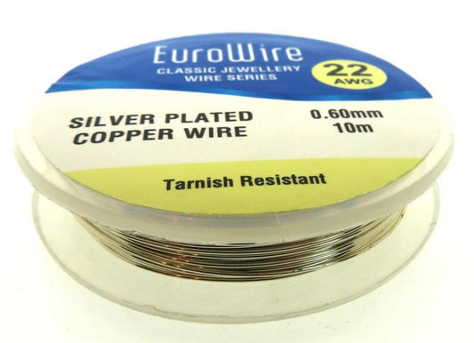 06mm Round Silver Plated Copper Wire