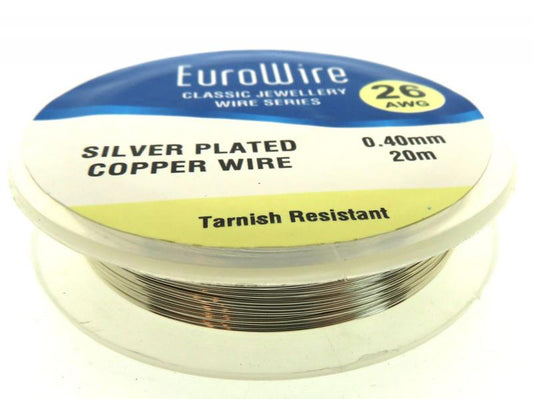 04mm Round Silver Plated Copper Wire