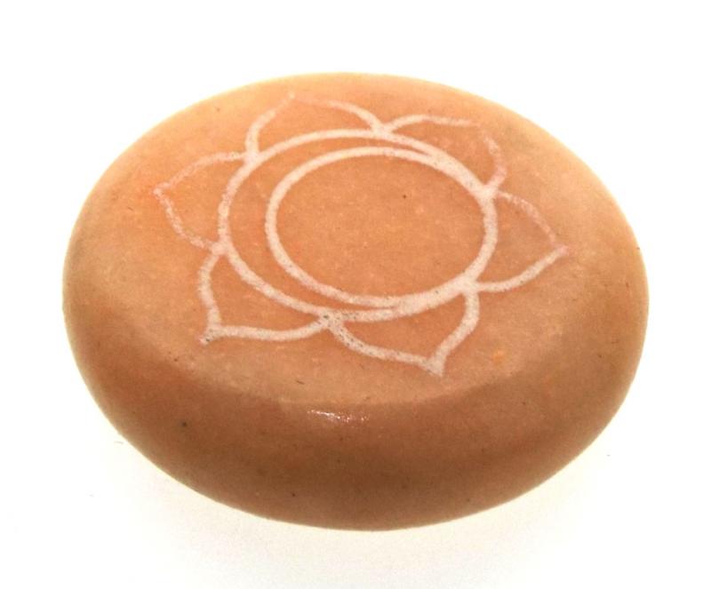 Sacral Chakra Meditation Soapstone with Pouch
