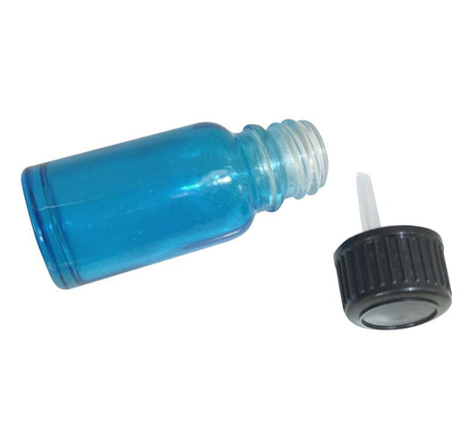 1x 10ml Blue Coloured Glass Bottle