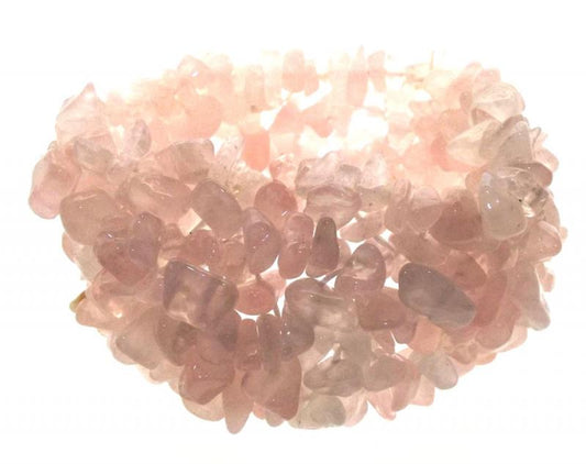 Rose Quartz Gemstone Cuff Bracelet