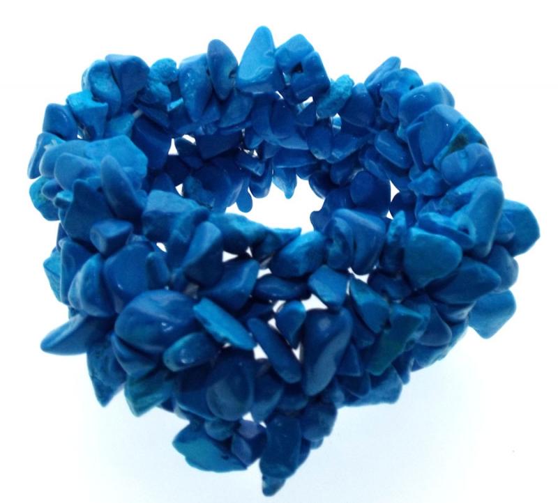 Turquoise Howlite Gemstone Cuff Bracelet