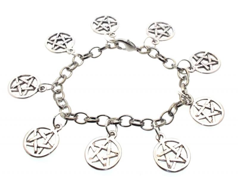 Metal Pentacle Charm Bracelet