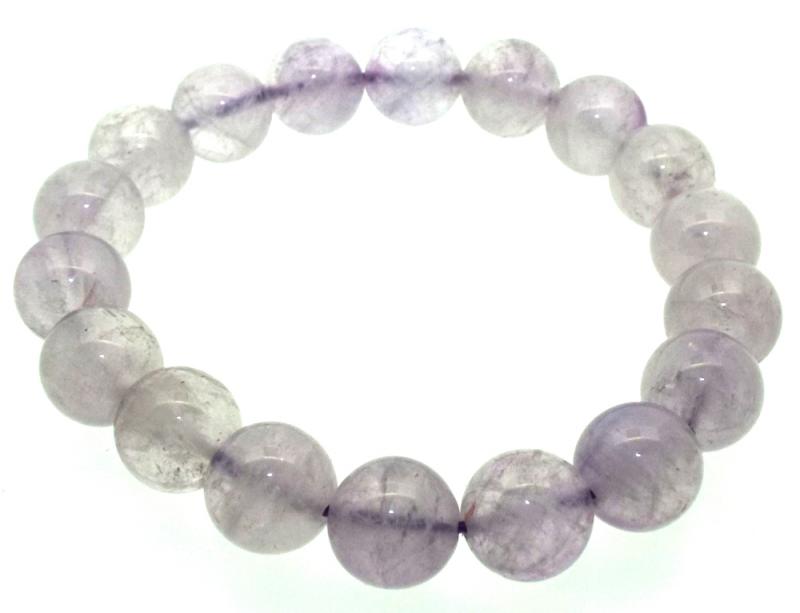 10mm Lilac Amethyst Gemstone Power Bracelet