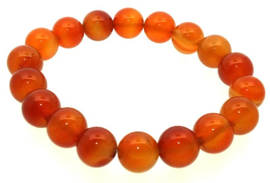 10mm Carnelian Gemstone Power Bracelet