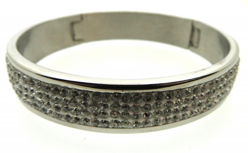 Stainless Steel Rhinestone Crystal Bracelet