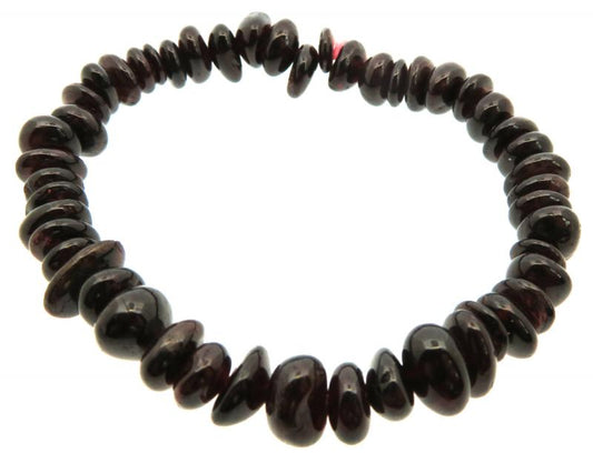 Garnet Gemstone Small Pebble Bracelet