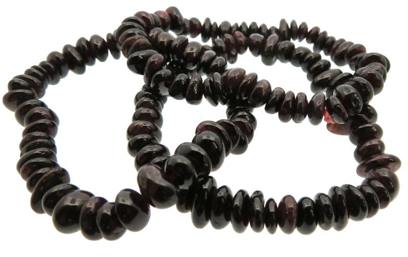 Garnet Gemstone Small Pebble Bracelet