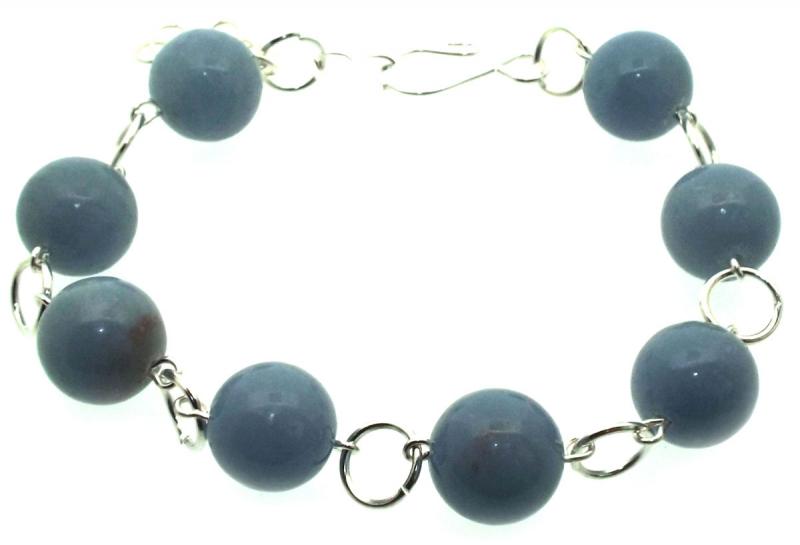 Peruvian Angelite Gemstone Bead Bracelet