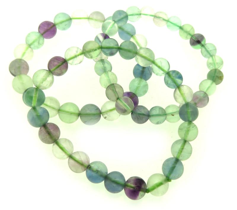 8mm Fluorite Gemstone Power Bracelet