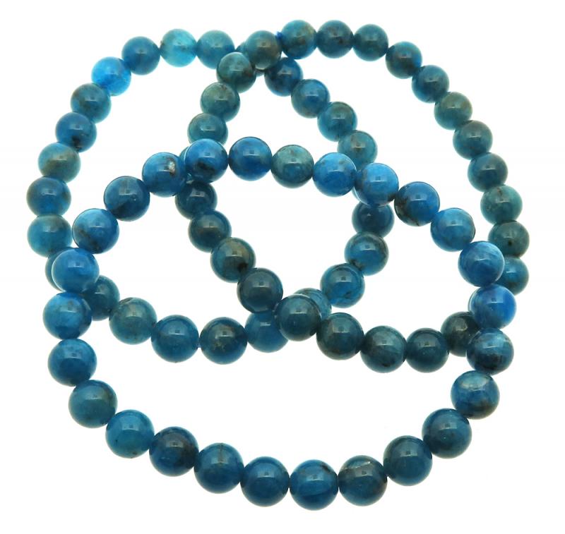 7mm Neon Apatite Gemstone Power Bracelet