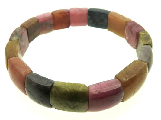 Mixed Tourmaline Chunky Bead Bracelet 01
