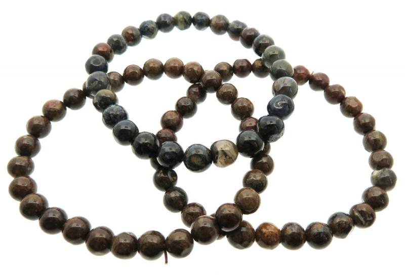 6 to 7mm Pietersite Gemstone Power Bracelet