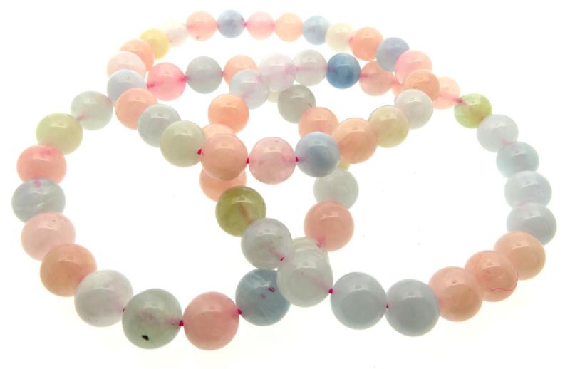 7 to 8mm Morganite Gemstone Power Bracelet