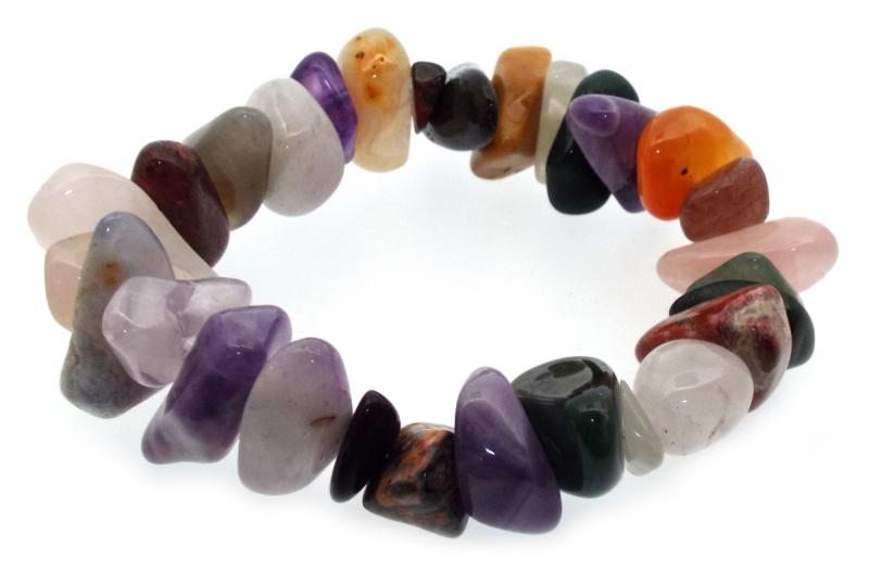 Mixed Random Tumbled Gemstone Bracelet