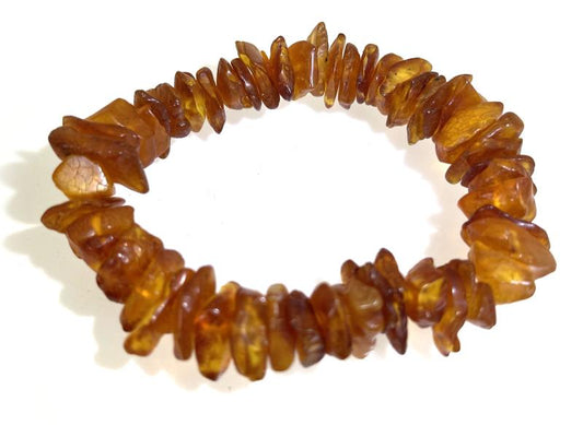 Amber Gemstone Premium Chip Bracelet