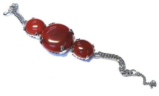 Carnelian Gemstone Chunky Bracelet