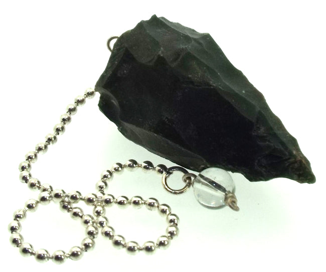 Bloodstone Hand Knapped Gemstone Pendulum