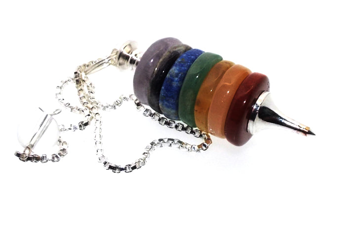 Chakra Gemstone Donut Ring Pendulum