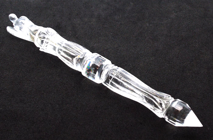 Clear Quartz Gemstone Angel Carved Healing Wand