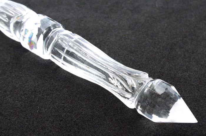 Clear Quartz Gemstone Angel Carved Healing Wand