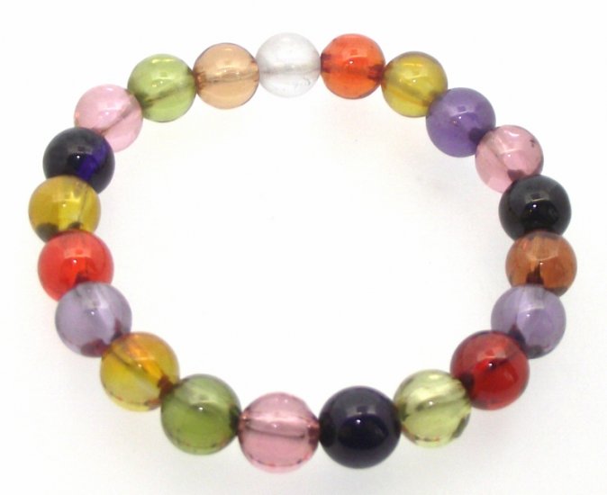 8mm Colourful Cubic Zirconia Power Bracelet