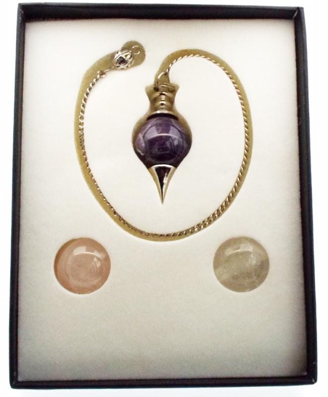 Quartz and Amethyst Interchangeable Pendulum