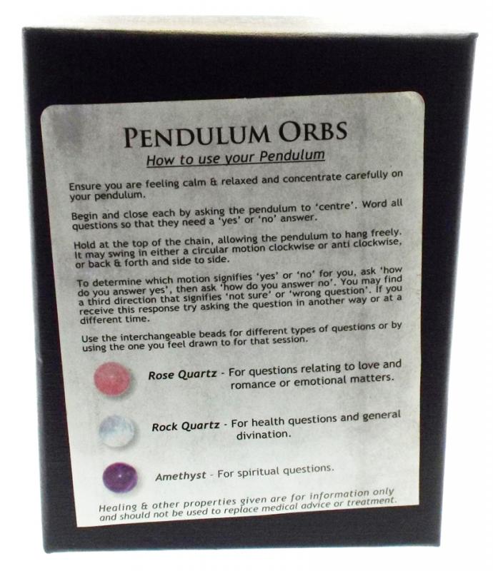 Quartz and Amethyst Interchangeable Pendulum