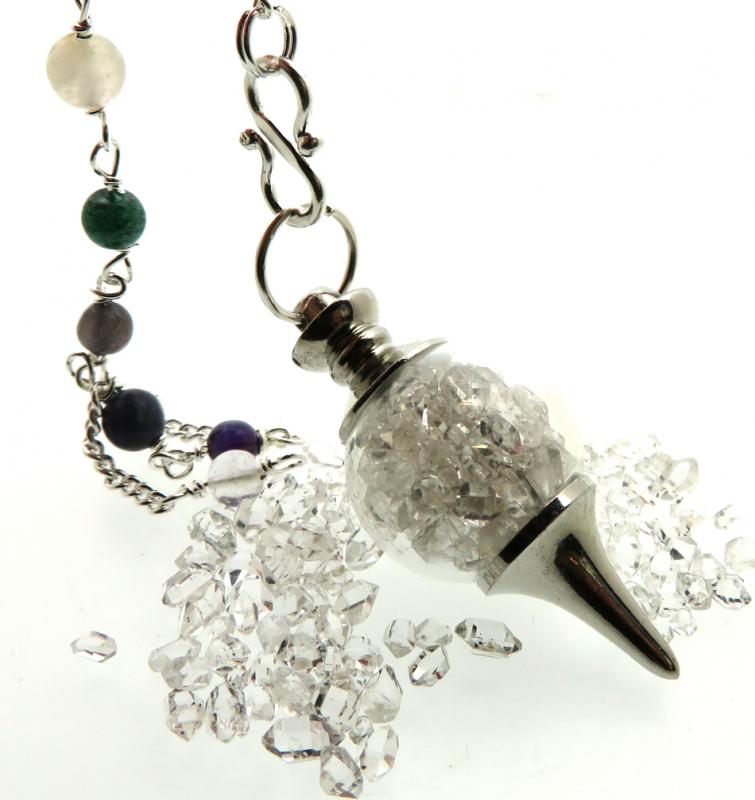 Herkimer Diamond Gemstone Chakra Pendulum