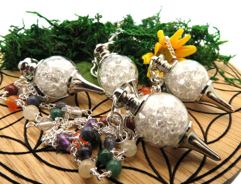 Herkimer Diamond Gemstone Chakra Pendulum