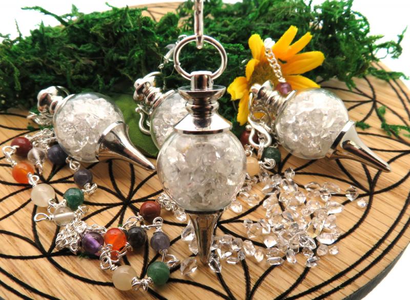 Herkimer Diamond Gemstone Chakra Pendulum