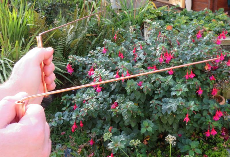 13 inch Long set of Copper Dowsing Rods
