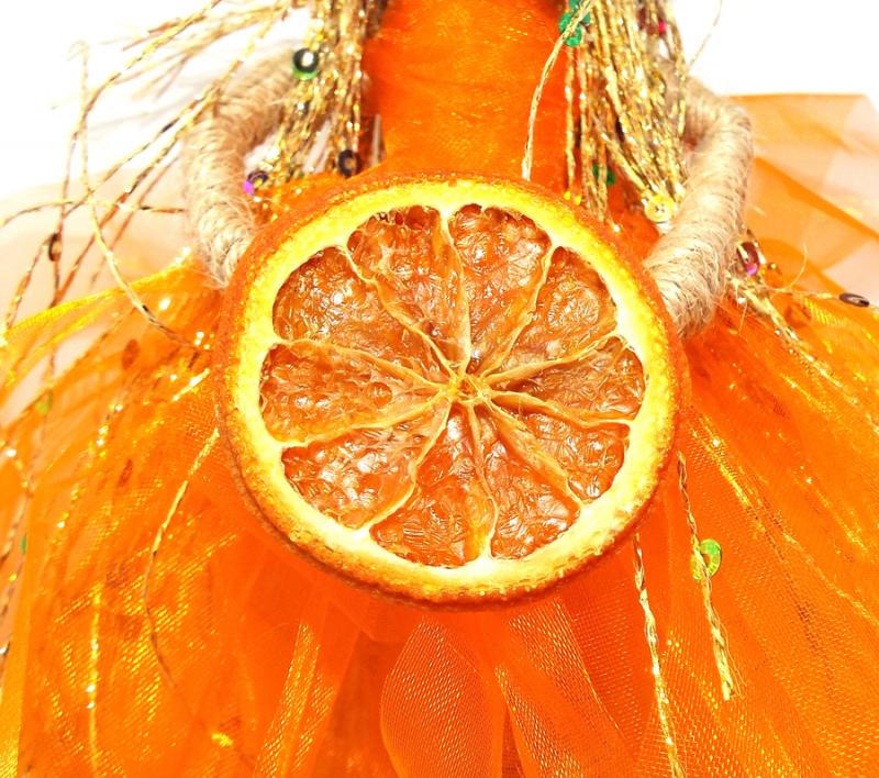 Hand Crafted Hanging Citrus Goddess Doll